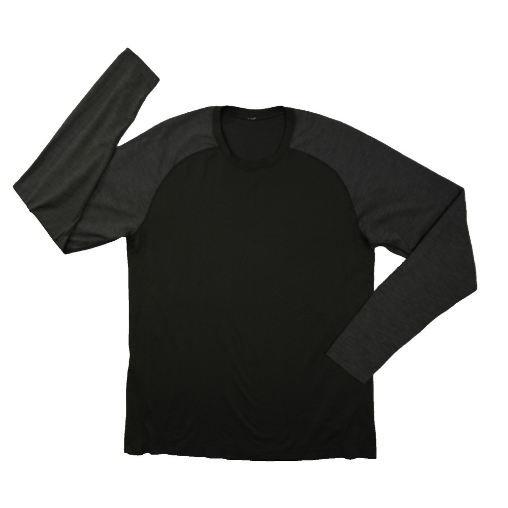 Lululemon Men's Metal Vent Tech Shirt Men's Large Black Grey Gym Training